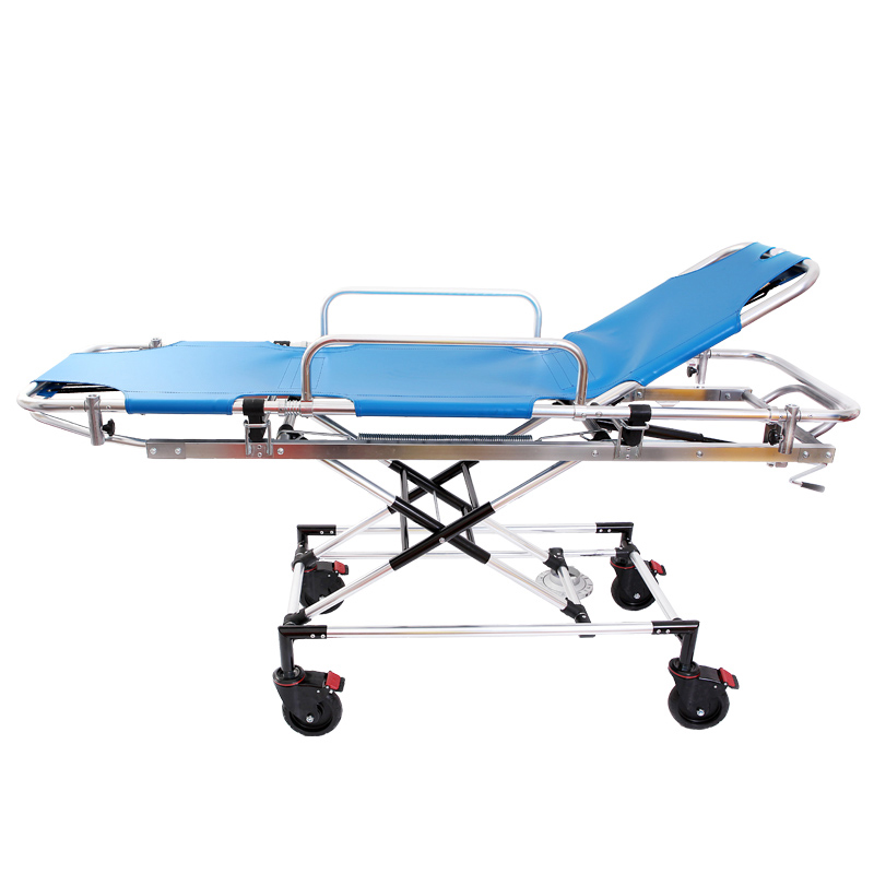 Medical supplies emergency & clinics apparatuses Board Stretcher Emergency Canvas Aluminum Foldable Emergency Stretcher Trolley