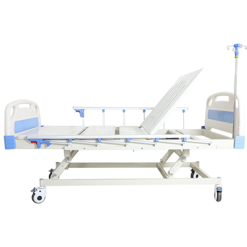 Three function manual bed, aluminum alloy guardrail, made in China