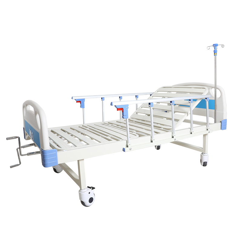 Two Functions Triple Folding Bed Adjustable Abs Headboard Manual Cheap Hospital Bed