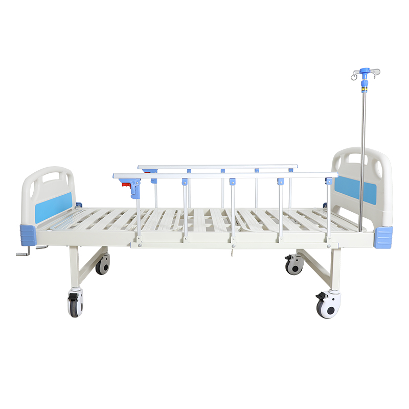 two cranks hospital bed with commode
