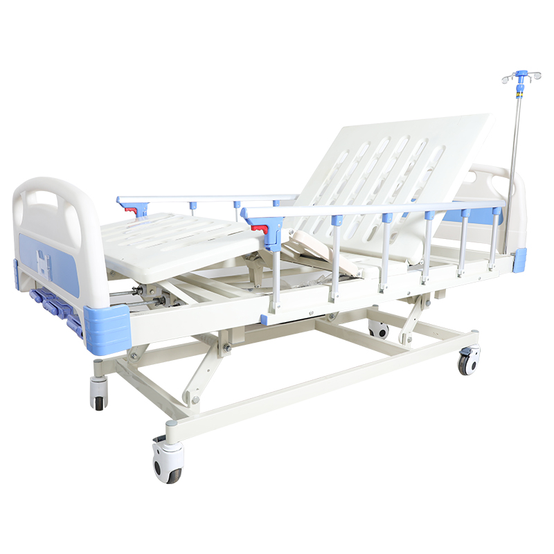 Three function manual bed, aluminum alloy guardrail, made in China