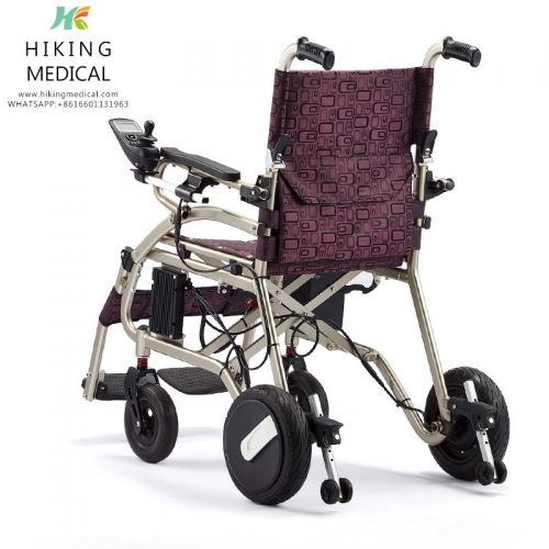 Lightweight Electric Powder Folding Aluminum wheelchair with Brushless hub motor