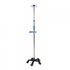 Medical Supply High Quality Hospital 5 Legs Mobile Stainless Steel Infusion Stand/IV Pole Drip Stand Pole