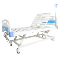 Three function nursing bed 3 crank manual hospital bed hospital equipment hospital bed