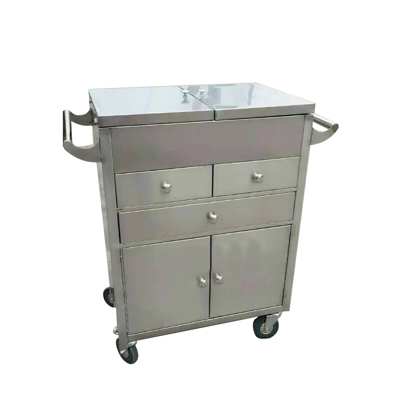 Stainless Steel Medical Cart/Hospital Instrument Trolley High Quality