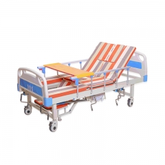 Newest Best Medical Electric and Manual Control Care Patient Bed With Infusion Stand and Toilet