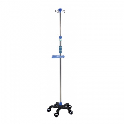 Stainless Medical Support Transfusion IV Pole Infusion Stand for Hospital