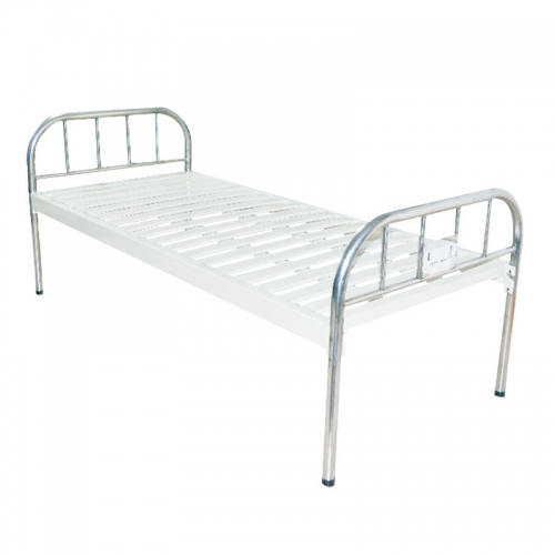 Normal Simple Hospital Medical Flat Nursing Bed with Stainless Steel Bed Board