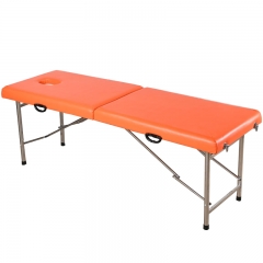 Spa Beauty Salon Furniture Esthetician Folding Facial Lash Bed Metal Portable Massage Table Tattoo Massage Bed With Stool Bag