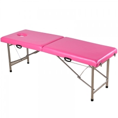 Spa Beauty Salon Furniture Esthetician Folding Facial Lash Bed Metal Portable Massage Table Tattoo Massage Bed With Stool Bag