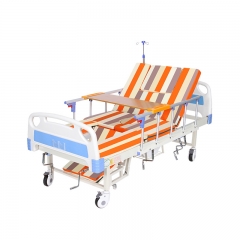 Newest Best Medical Electric and Manual Control Care Patient Bed With Infusion Stand and Toilet
