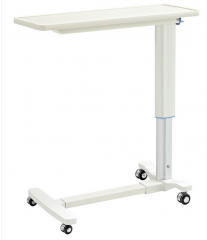 Hospital ABS Height Adjustable Overbed Table With Wheels