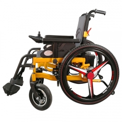 Lightweight Electric Powder Folding Aluminum wheelchair with Brushless hub motor