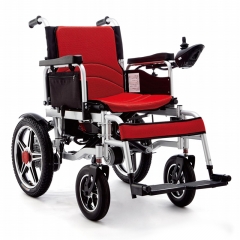Foldable power wheelchair electric scooter with removable battery