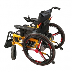 Lightweight Electric Powder Folding Aluminum wheelchair with Brushless hub motor