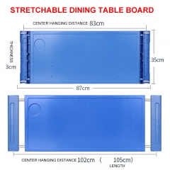 Chinese Manufacture Supply Removable Expansion Over Bed Table For Hospital Plastic Board Hospital Bed Dining Table
