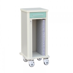 Medication carts for hospitals with case history cart medical records trolley