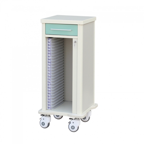 Medication carts for hospitals with case history cart medical records trolley