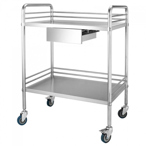 Stainless Steel Medical Cart/Hospital Instrument Trolley High Quality