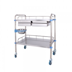 Stainless Steel Medical Cart/Hospital Instrument Trolley High Quality