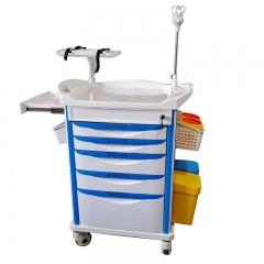 ABS emergency crash cart medical trolley