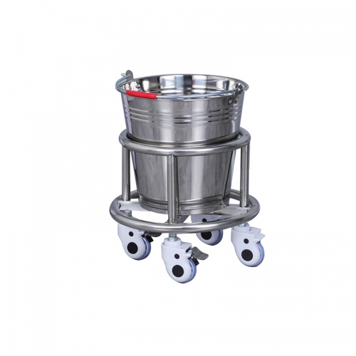 Mobile Hospital Medical Stainless Steel Kick Bucket With Castors For Operating Room