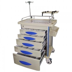 New style medical emergency hospital ABS trolley with drawer