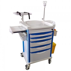 ABS emergency crash cart medical trolley