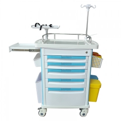 Hospital Furniture Medical ABS material Anesthesia Emergency Trolley