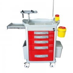 China Factory Direct Sale Medical Furniture ABS Nursing Cart Emergency Trolley for hospital using