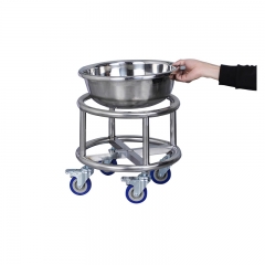 Mobile Hospital Medical Stainless Steel Kick Bucket With Castors For Operating Room