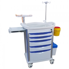 Emergency medical trolley for hospital usa medicine trolley cart factory manufacturer
