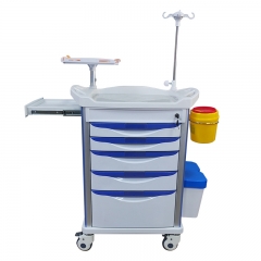 Emergency medical trolley for hospital usa medicine trolley cart factory manufacturer