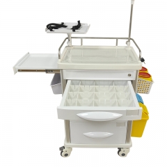 Factory Direct Sales Hospital Furniture ABS Emergency Trolley Medical Trolly Emergency for Hospital Clinic ICU