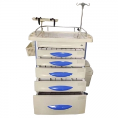 New style medical emergency hospital ABS trolley with drawer