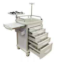 Factory Direct Sales Hospital Furniture ABS Emergency Trolley Medical Trolly Emergency for Hospital Clinic ICU