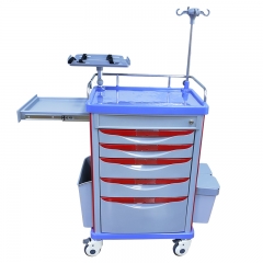 Hospital ABS Emergency Trolley Medicine Medical Crash Cart Emergency Treatment Trolley