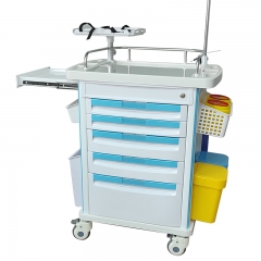 Hospital Furniture Medical ABS material Anesthesia Emergency Trolley