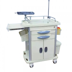 Hospital Emergency Trolley ABS Medical Treatment Cart/Anesthesia Trolley With Wheels And Drawers