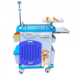 Nursing Emergency Stainless Steel Hospital Medical Trolley With Disposable Lock