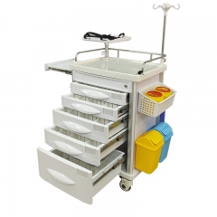 Factory Direct Sales Hospital Furniture ABS Emergency Trolley Medical Trolly Emergency for Hospital Clinic ICU