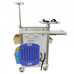 Factory Direct Sales Hospital Furniture ABS Emergency Trolley Medical Trolly Emergency for Hospital Clinic ICU