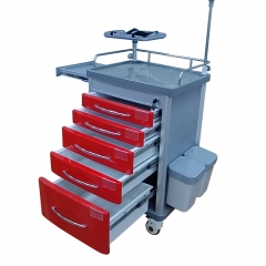 Medical Emergency Trolley Abs Hospital Trolley Surgery Trolley Factory direct selling function is complete