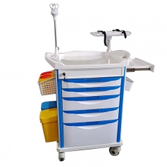 ABS emergency crash cart medical trolley