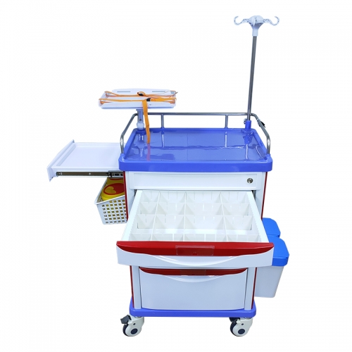 Multi-function ABS Plastic Hospital trolley Medical Medicine Emergency