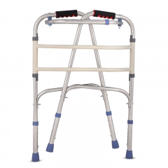 2023 Newly Health Care Products Steel Adjustable Walking Frame Walking Aid for Elder People Folding Walker