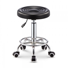 Modern black metal stainless steel leather seat restaurant hotel bar stools