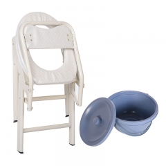 portable folding elderly disabled medical aluminum shower commode Caregiver Toilet chair with seat