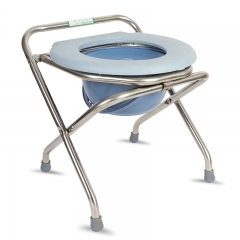 Buy Foldable Shower Commode Chair for Toilet with Sturdy & Robust Constructed Stainless Steel Frame For 90Kg Capacity Stool