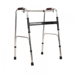 2023 Newly Health Care Products Steel Adjustable Walking Frame Walking Aid for Elder People Folding Walker